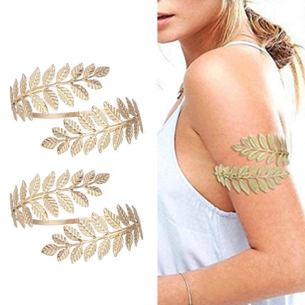 8pcs Gold Leaf Headband Bridal Hair Accessories Elegant Leaf Hair Band Set