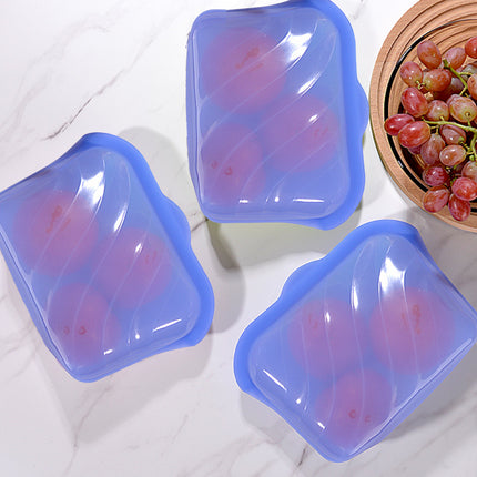 2PCS Food Grade Silicone Storage Bags Reusable Leakproof Seal Fresh Keeper