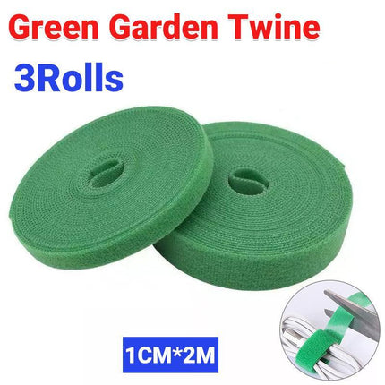3 Rolls Nylon Tie Tape Plant Ties Supports Bamboo Cane Wrap Support Garden Au - Aimall