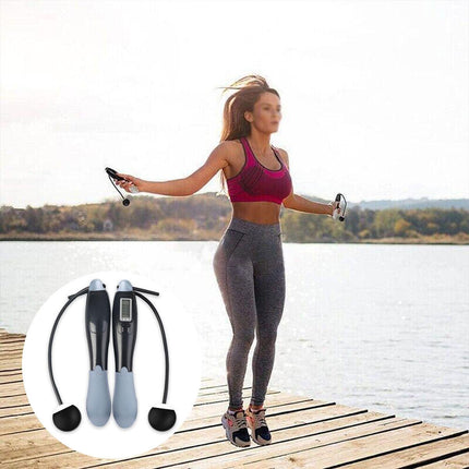 Digital Wireless Cordless Skipping Jump Rope Fitness With Calorie Counter