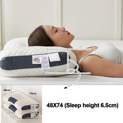 1/2X Contour Pillow Neck Support Orthopedic Cervical Pillow Anti Bacteria Sleep