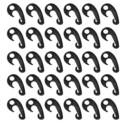 15/30pcs Heavy Duty Luggage Net Hooks Cargo Tie Down Straps Bungee Cord Clips