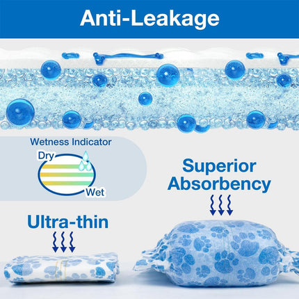 Male Disposable Dog Diapers Leakproof Breathable with Colour Indicator