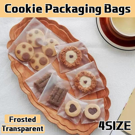 100X Translucent Plastic Candy Packaging Bags Self Adhesive Cookie Biscuit Bags