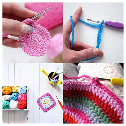 Beginner Crochet Yarn Set with Storage Case for DIY Scarf Hat Making Supplies