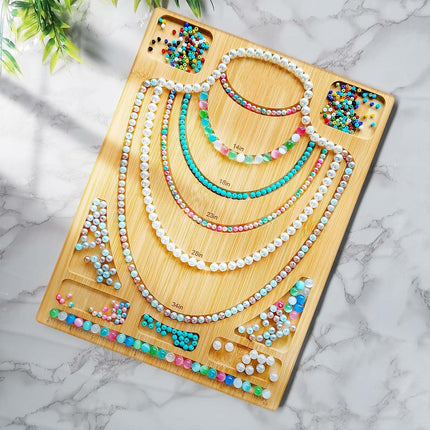 Wooden Beading Board DIY Bracelet Anklet String Design Bead Decoration Plate