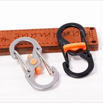 Aluminum S-biner Carabiner Keychain Clip Key Ring Snap Spring Hook Camping