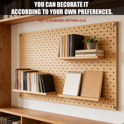 Wall Mounted Pegboard Storage Rack No Drill Organizer Tool Shelf Home Office