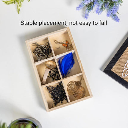 Wooden Jewelry Display Trays 5pcs Bracelet Storage Organizer for Rings Earrings