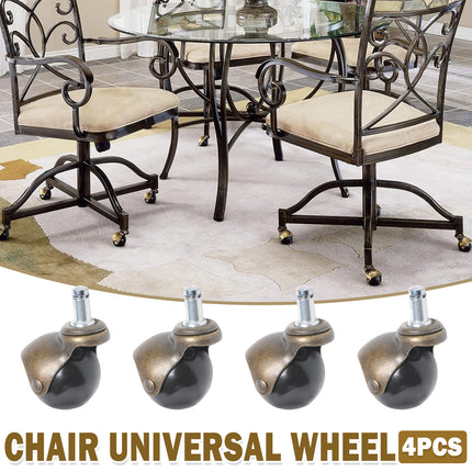 4PCS Office Chair Caster Wheels Furniture Pulley Wear Resistant Rollers Use