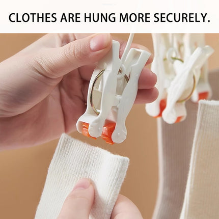 Plastic Socks Drying Rack Multi Clip Clothes Hanger Laundry Organizer Holder