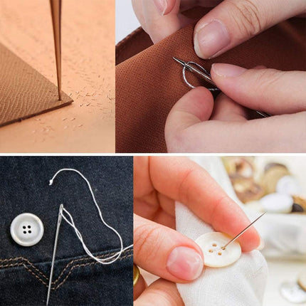 Hand Sewing Kit Canvas Leather Craft 31 or 37PCS Big Eye Needles Cotton Thread