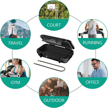 Anti Theft Beach Box Waterproof Portable Lock Storage Handheld Phone Organizer