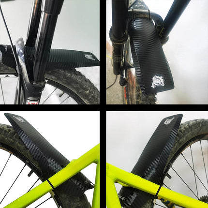 Mountain Bike Mudguard PP5 Carbon Weave Front Rear Wheel 15.6 x 27.2cm