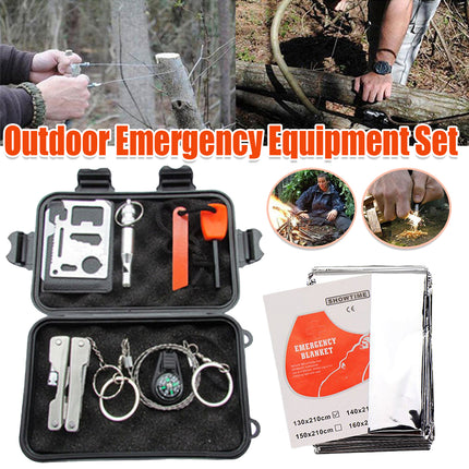 Outdoor Emergency Equipment Set Waterproof For Camping Hiking Adventure Survival