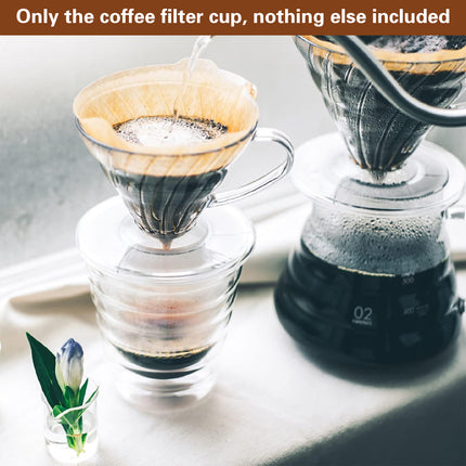 Household Hand Drip Coffee Filter Cup Reusable Plastic Cone Shaped HeatResistant
