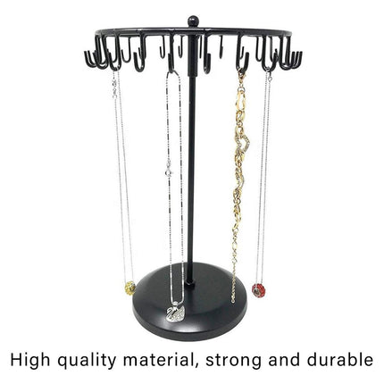 Iron Jewellery Rack Rotating Necklace Display Stand Jewellery Organiser Storage