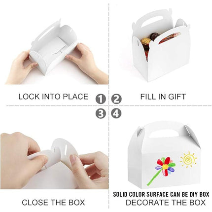 50pcs Portable Pastry Box Bakery Cake Box Takeaway Packing Boxes for Pastries