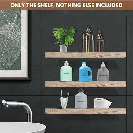 3 PCS Wooden Wall Shelf Single Board Wall Mounted Home Decor Living Room Bedroom