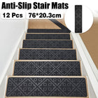 12PCS Non-Slip Carpet Stair Treads Indoor Step Mats for Home Use