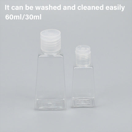 Trapezoidal Plastic Bottles 100PCS 30ML 60ML Clear Refillable Travel Cosmetic Jar