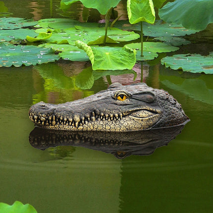 Floating Alligator Head Pond Ornament Garden Pool Animal Decor Simulation Model