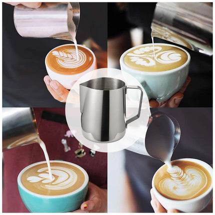 Stainless Steel Latte Art Cup 350ml 600ml Milk Frothing Pitcher Coffee Barista