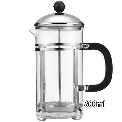 350ml 600ml Stainless Steel Glass French Press Coffee Tea Maker for Home Office