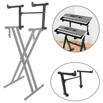 Electronic Keyboard Stand Adjustable Height X Type Piano Stand Double Pipe Raised Stand