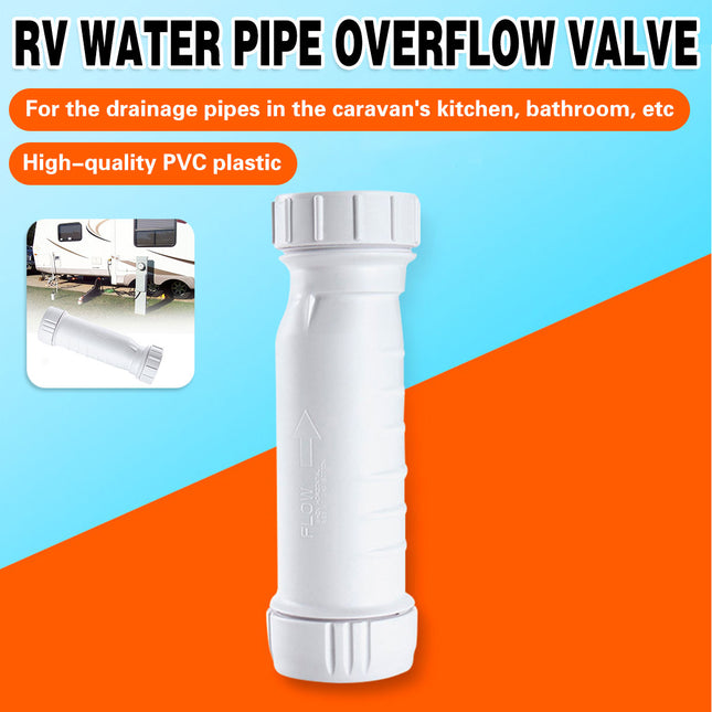 White Waterless Self Sealing Waste Valve Inline Trap Bath Basin For Caravan RV