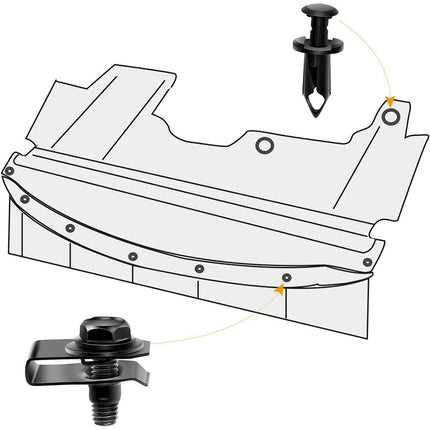 35PCS Auto Parts Screws Fender Bumper Fasteners Anti Rust Corrosion Resistant