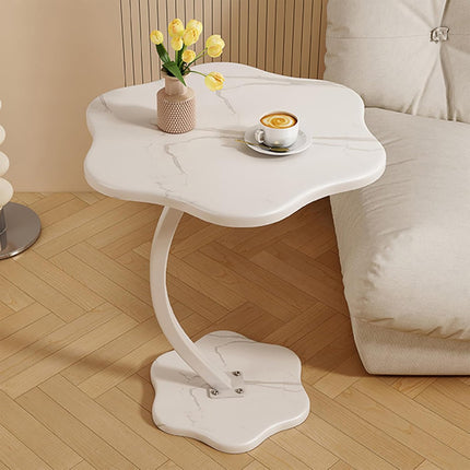 Home Living Room Sofa White Side Table Sturdy Storage Shelf For Home Office Use