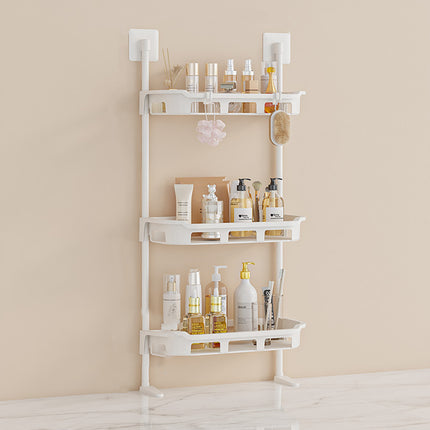 Multifunctional Bathroom Storage Rack Rustproof PP For Shampoo Soap Towel Use