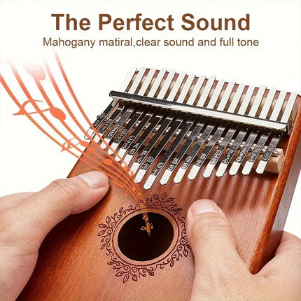 17-Tone Kalimba Thumb Piano Finger Piano with Kabarin Wooden Box Music Instrument