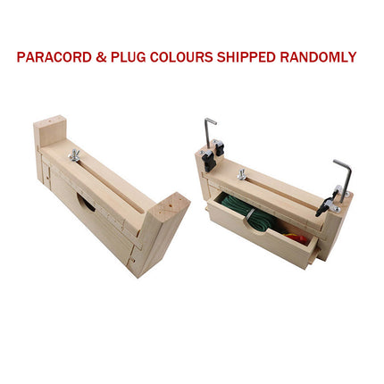 Solid Wood Paracord Bracelet Jig Adjustable Braiding Maker Tool Storage Drawer