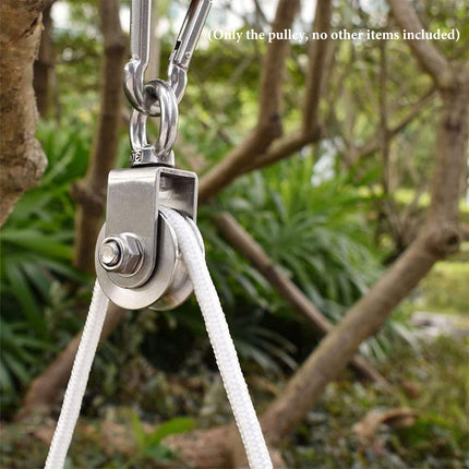 Stainless Steel Pulley Wheel Lifting Ring Wire Rope Roller For Hoist Rail