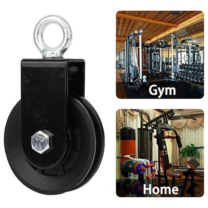 2PCS Aluminum Pulley Sliding Cable Bracket Wheel Gym Fitness Equipment Accessory
