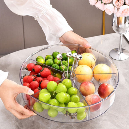 Six Point Fruit Snack Tray With Lid Dried Fruit Nut Candy Box Dustproof Storage