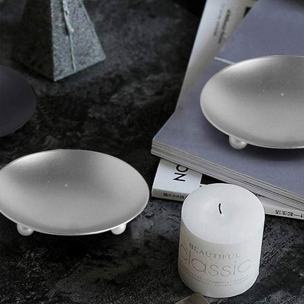 4PCS Metal Candle Holder Aromatherapy Candle Base Tray for Home Living Room