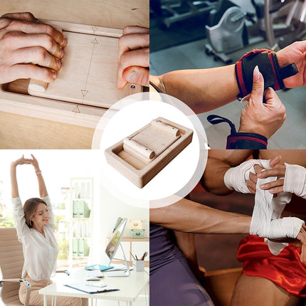 Wooden Finger Wrist Strength Trainer for Athletes Gamers Hand Grip Exercise