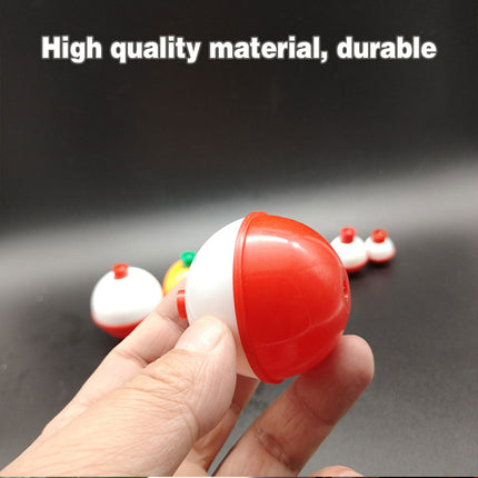 Fishing Bobbers Set 50PCS ABS Snap On Float Balls Spherical Tackle for Fishing