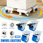 4pcs Casters Movable Wheels Heavy Duty Swivel Locking Caster Wheel For Furniture