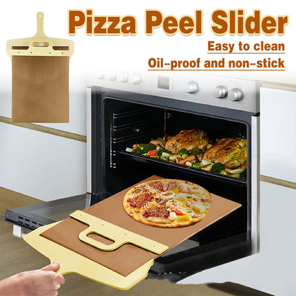 Wooden Pizza Sliding Tray With Handle Household Baking Chopping Board Spatula