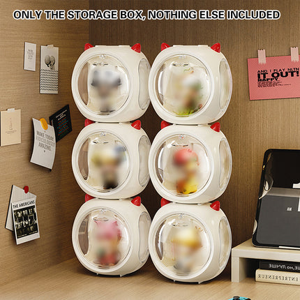 Space Capsule Storage Box Single Display Organizer for Figures and Dolls