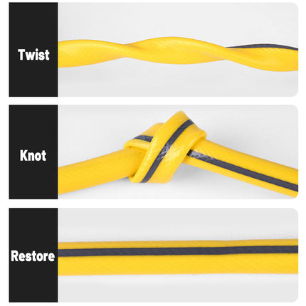 Heavy Duty Garden Hose Pipe Reel Reinforced Anti-kink Outdoor Hosepipe Yellow