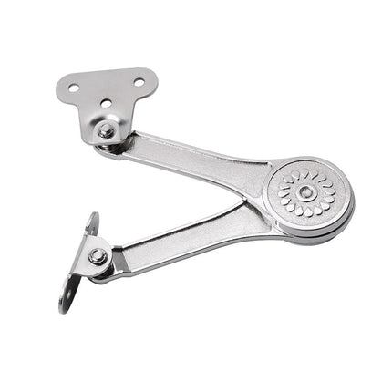 2 PCS Folding Lid Lift Up Stay Support Buffer Stop Hinge Silver With Soft-Close