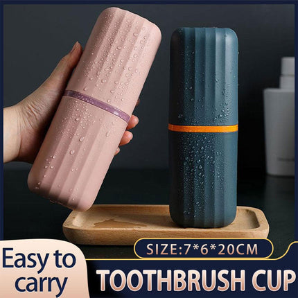 Travel Toothbrush Holder Portable Mouthwash Cup Dental Wash Storage Container