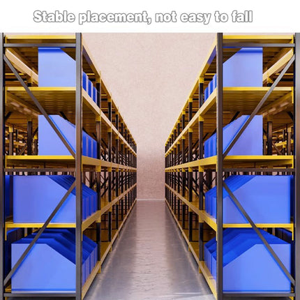 Slanted Storage Bin 5PCS Blue Corrugated PP 4 Sizes for Garage Warehouse Shelf