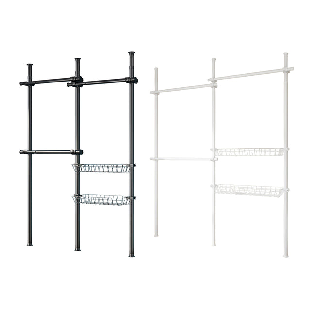 Modular Floor-Standing Clothes Rack Adjustable Height for Home Clothes Storage