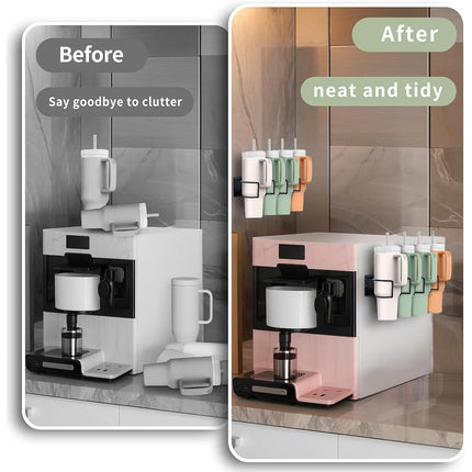 Wall-Mounted Insulated Cup Holder for Kitchen Bedroom Organizer Space Saving